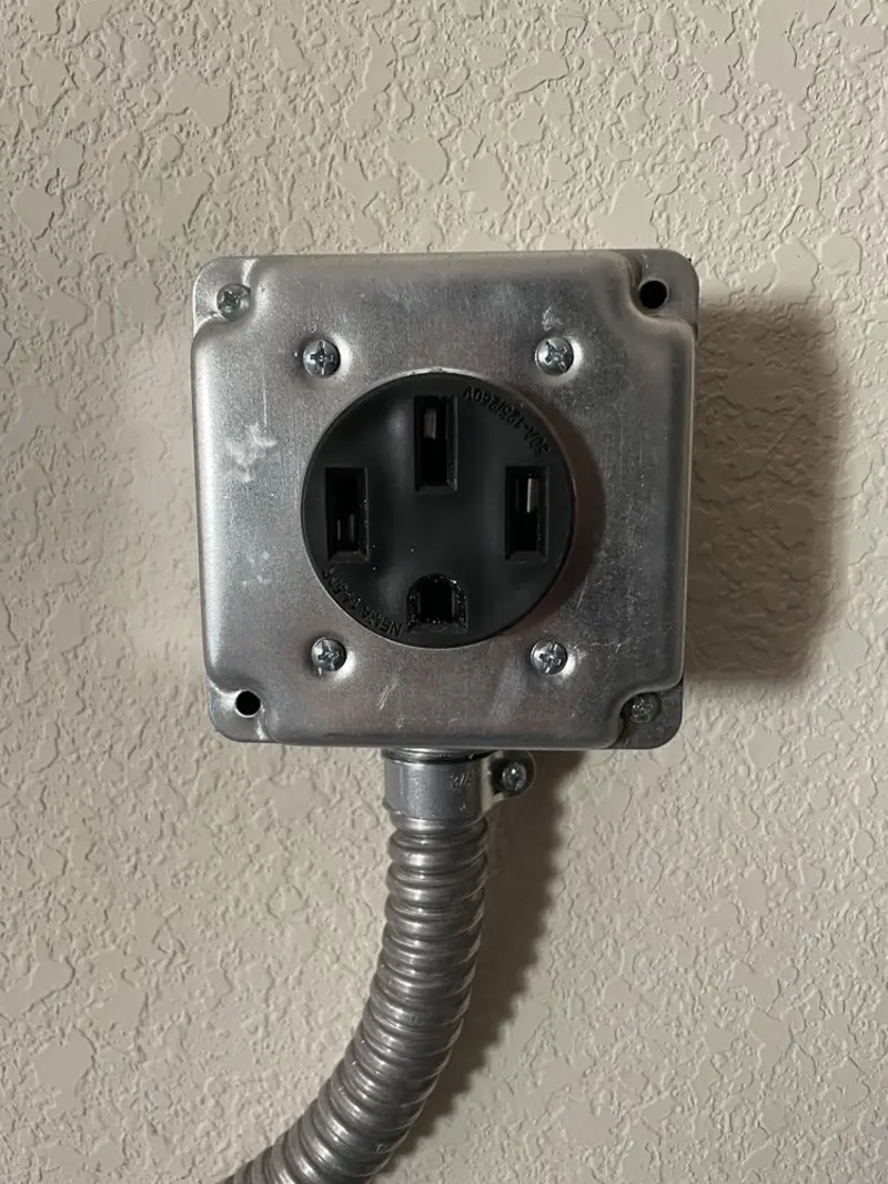 NEMA 14-50 outlet installed for Smart Home Electrical in Massac